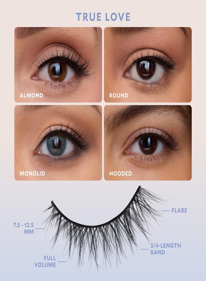Velour Effortless Self Adhesive Eyelashes (2-Pack), Reusable Pre Glued Strip Lashes, No Trim Needed Lash Strips, Press On Eyelashes No Glue Needed, Lightweight Adhesive Eyelash Strips - Image 3
